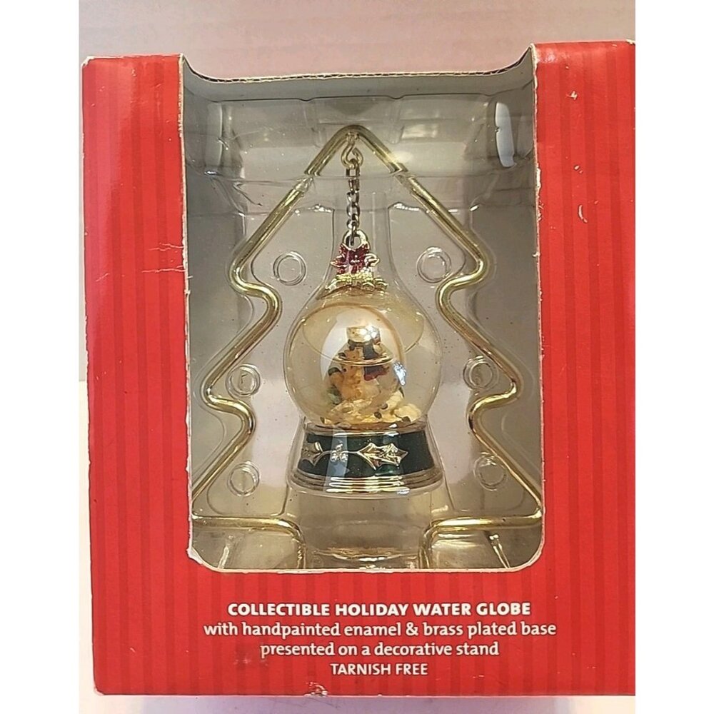 Christmas Water Globe Harvey Lewis Collectible 6" Holiday Tree Polar Bear